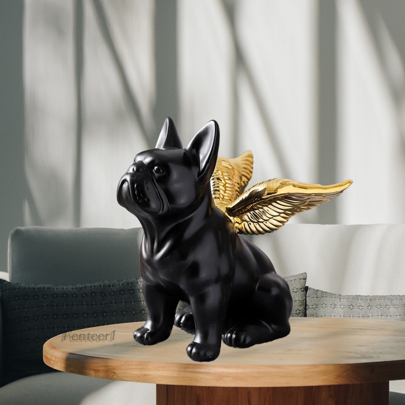 Tượng Chó Bull Đang Ngồi Bằng Sứ Dùng Trang Trí Nhà Cửa