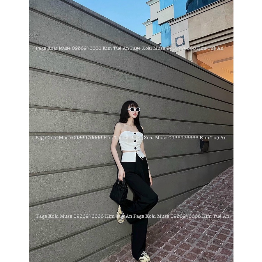 Set áo cup ngực quần xuông siêu cá tính