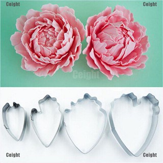 Set 4 Khuôn Cắt Kẹo Mềm Trang Trí Bánh Hình Hoa Mẫu Đơn