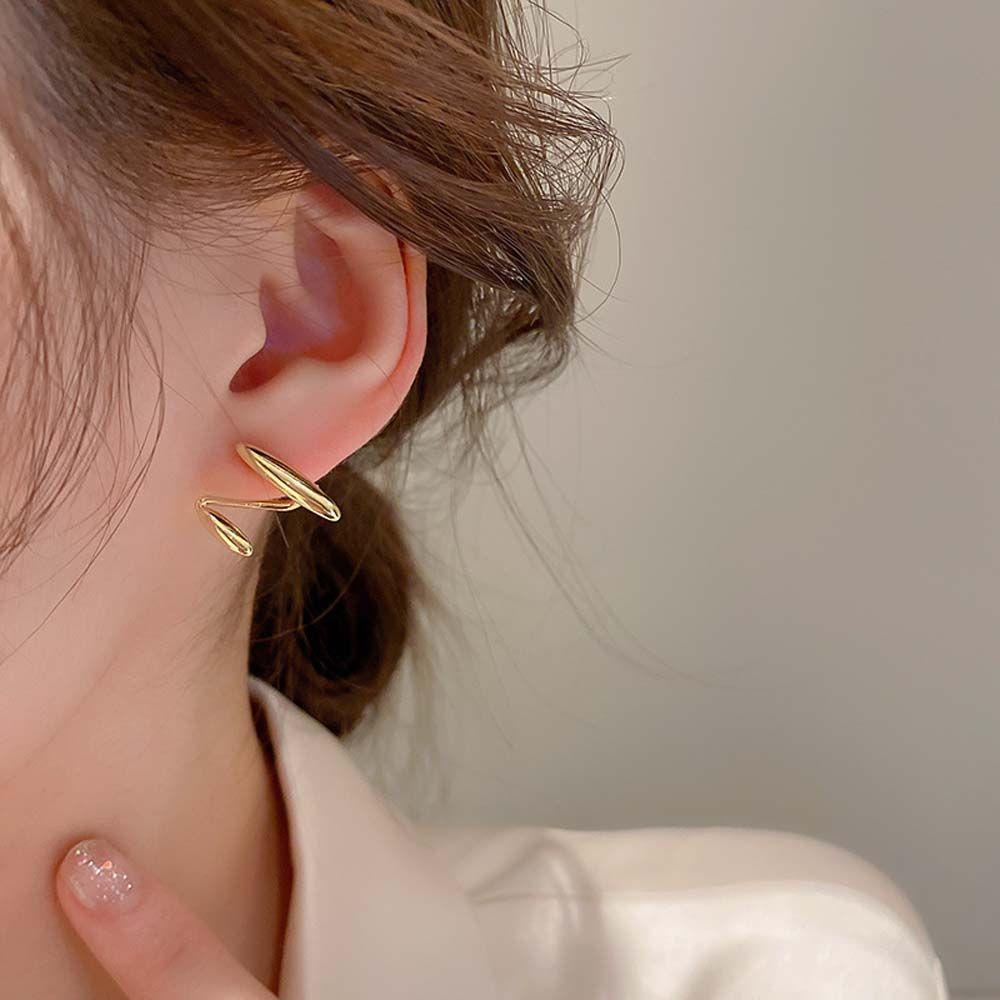Khuyên Tai Xoắn Hình Chữ Z Đơn Giản Dành Cho Nữ