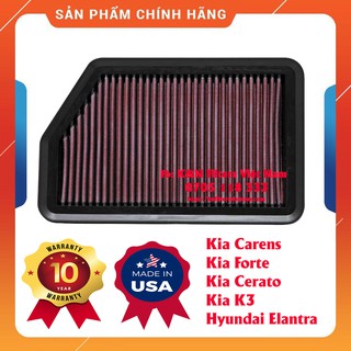 Lọc gió k&n kia cerato,forte,hyundai elantra. part k&n: 33-2451 part kia : 281132h000