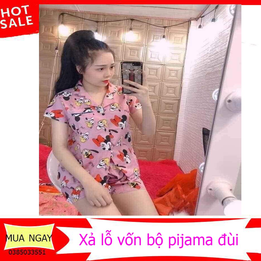 ( XẢ KHO ) Bộ pijama nữ cộc đùi giá dẻ- center247