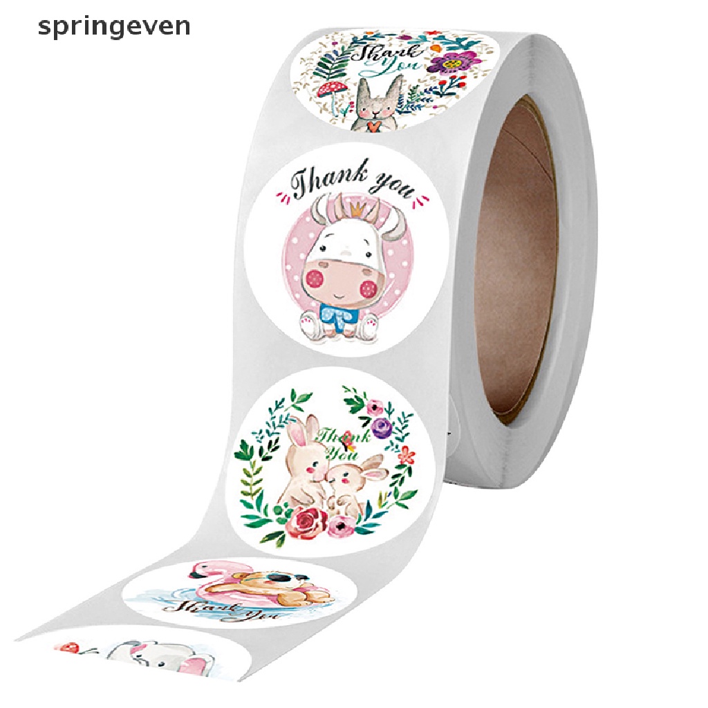 springeven 500 Pcs/Roll Teacher Reward Sticker Cat Dog Sticker for Stationery Stickers RFT