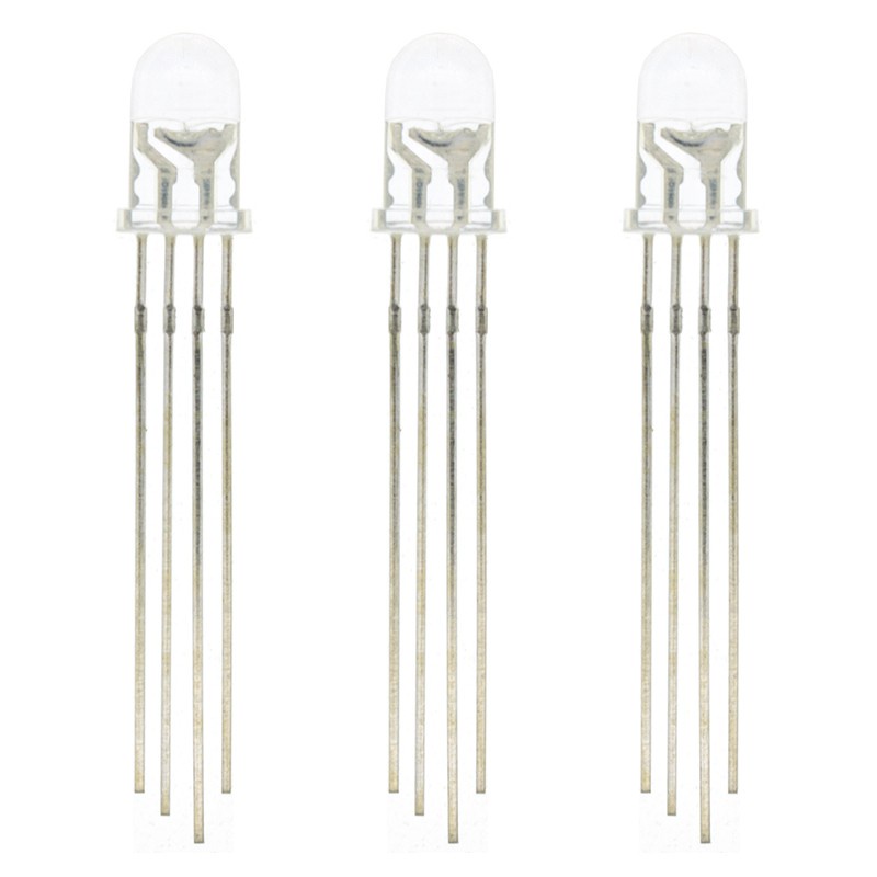 1 Đi Ốt Điốt Đèn LED RGB Đỏ/Xanh Dương/Xanh Dương 5mm Bốn Chân Nhiều Màu Sắc