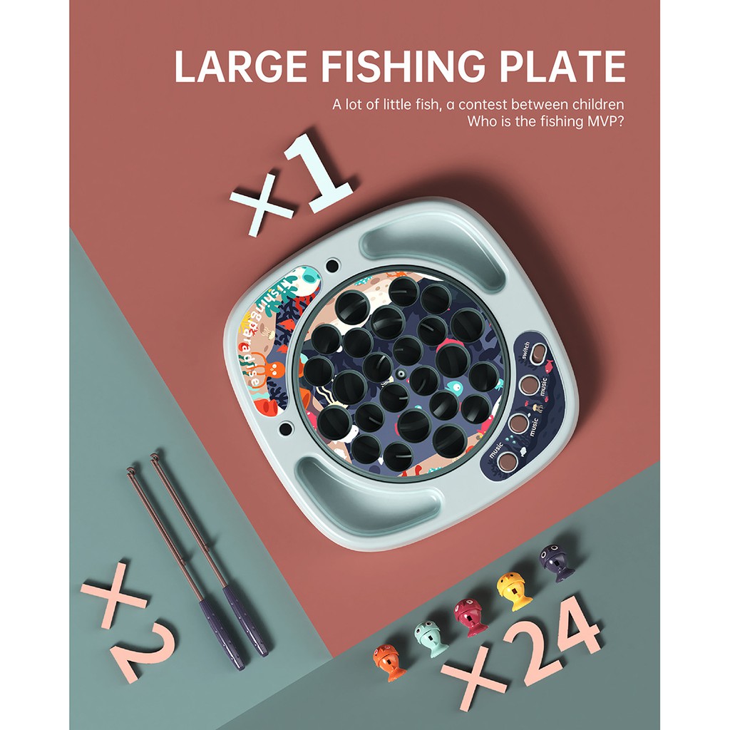 Đồ chơi câu cá cho bé phát nhạc đồ chơi thông minh giúp bé rèn luyện sự khéo léo và linh hoạt