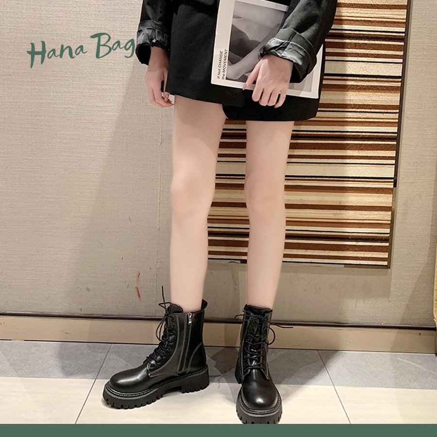 Giày bốt cao cổ có khóa bên hàng Quảng Châu loại 1 đế cao 3cm | BigBuy360 - bigbuy360.vn