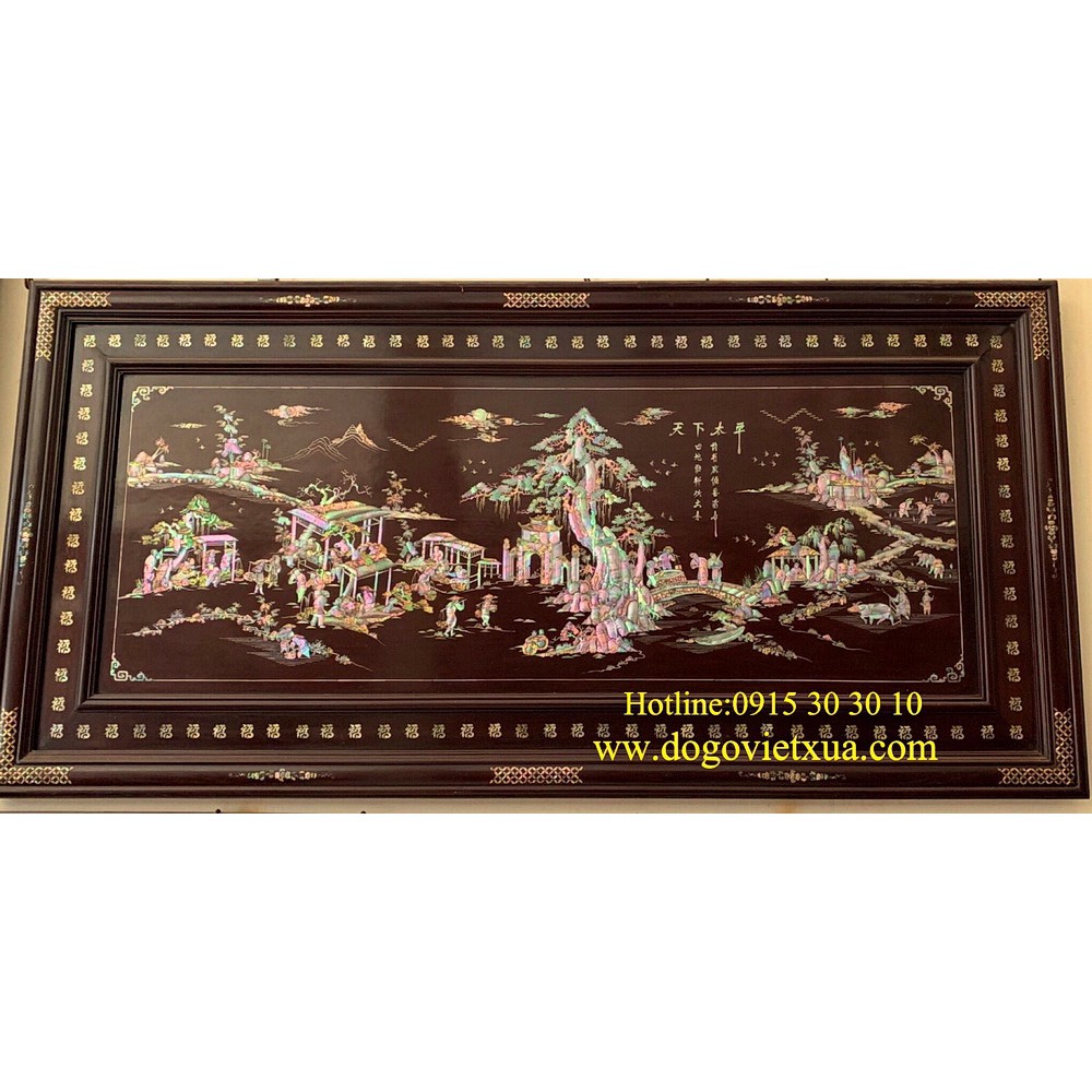 TRANH ĐỒNG QUÊ KHẢM (Cẩn) ỐC - KIỆT TÁC ĐẸP MÊ HOẶC - TINH TẾ, THẦN THÁI NHÂN VẬT SỐNG ĐỘNG NHƯ THẬT