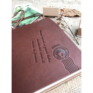 Sổ Tay Da Dập Tem Vintage Siêu Đẹp