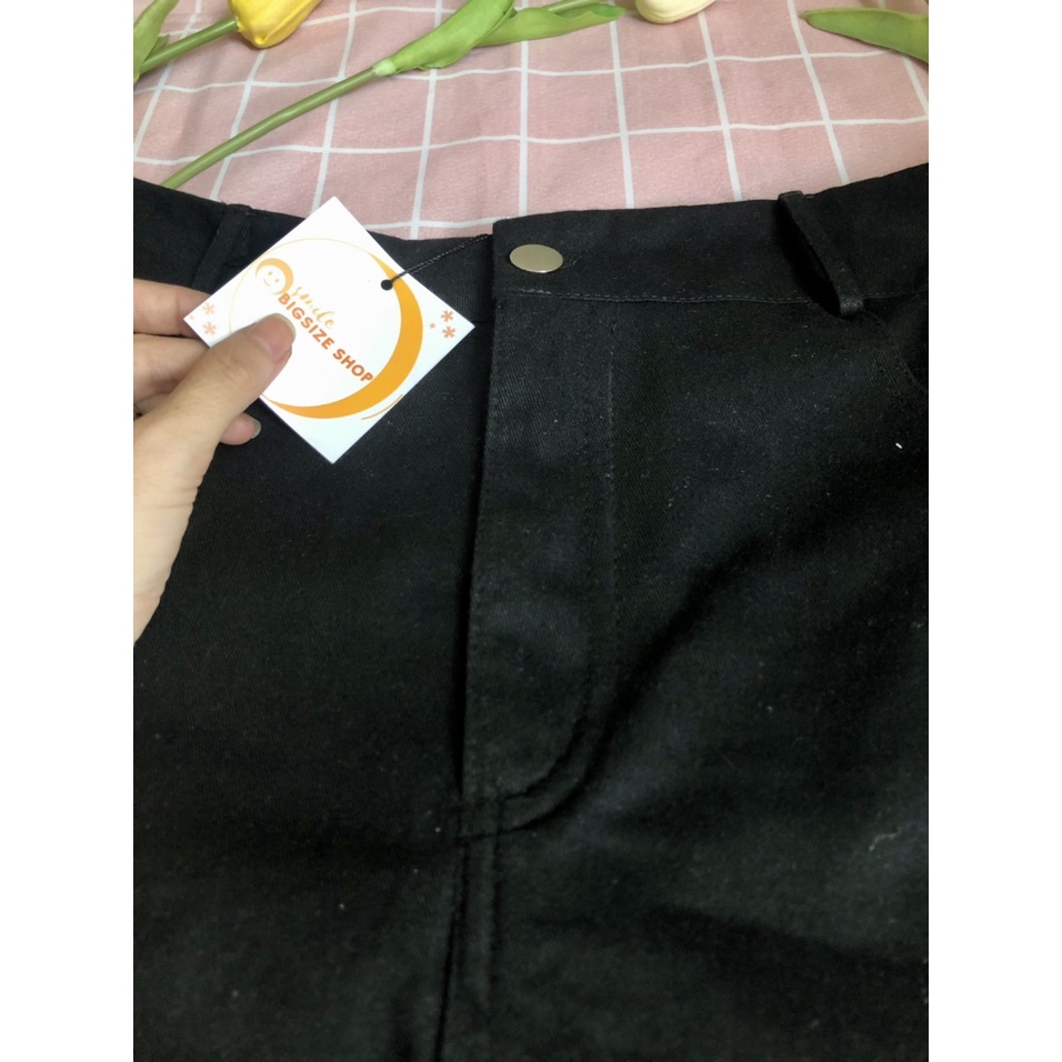 Váy Chữ A Bigsize Kaki Tôn Dáng Lưng Bên Phối Kiểu, Chân Váy Kiểu Size Lớn 50-83kg - Smile Bigsize