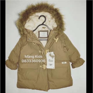 Áo khoac parka lông vũ bé gái
