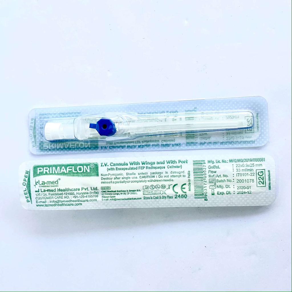 Kim luồn tĩnh mạch kim catheter truyền dịch Medikit PrimaFlon Ấn Độ kim cánh bướm