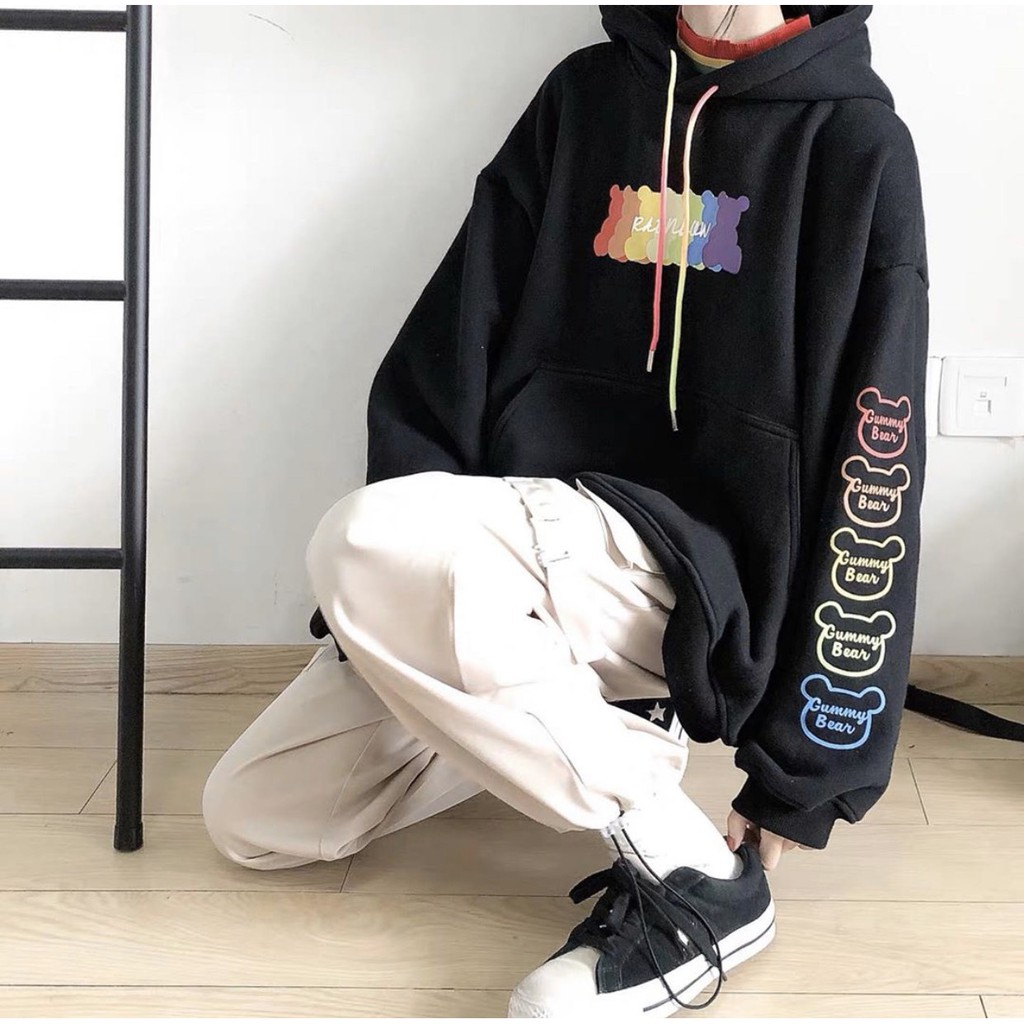 Áo Hoodie GUMMY BEAR unisex nam nữ 2 màu SV Plus - 29 full size M L XL