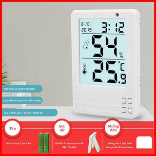 Nhiệt ẩm kế điện tử thông minh 4 trong 1 cảm biến tự sáng ngày và đêm