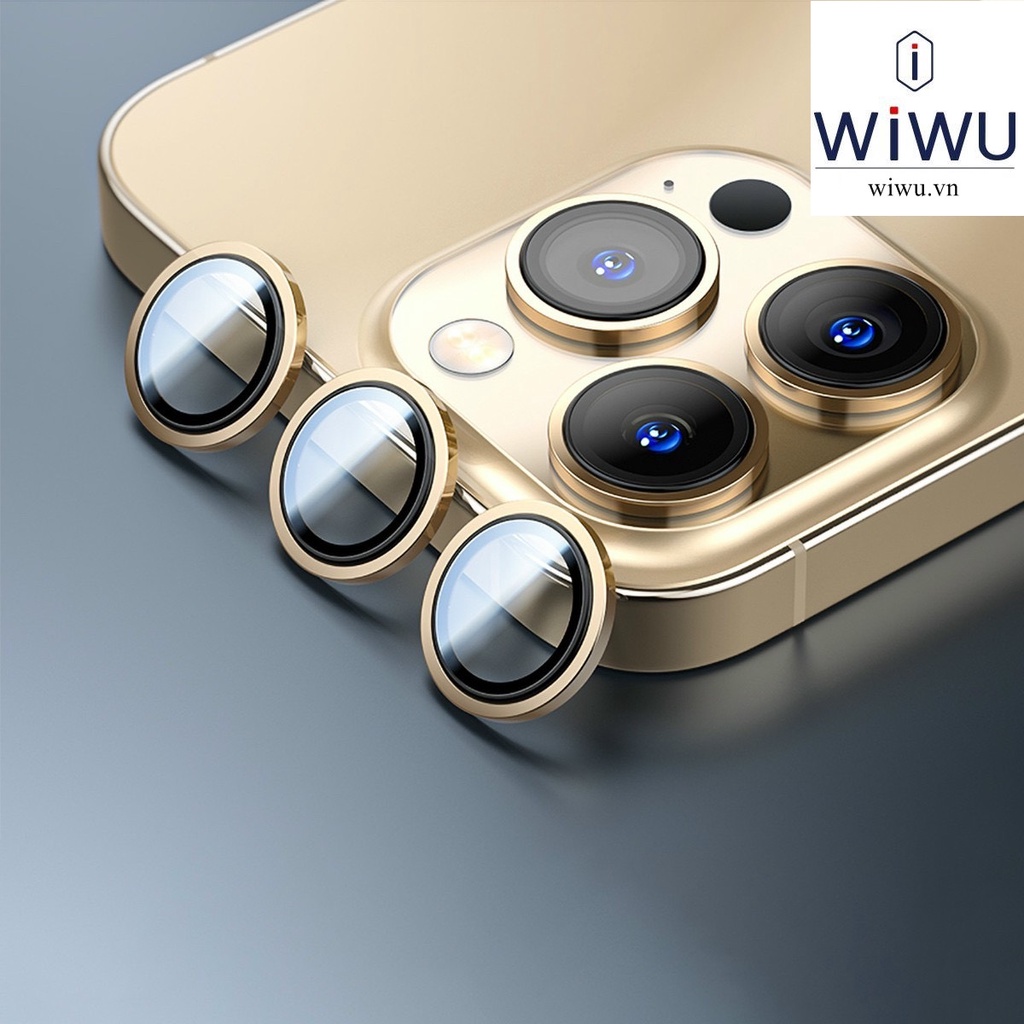 Dán khung kim loại bảo vệ Lens Camera WIWU cho IPhone 14 / 14 Pro Max / 14 Plus / 13 Pro max , rời từng mắt