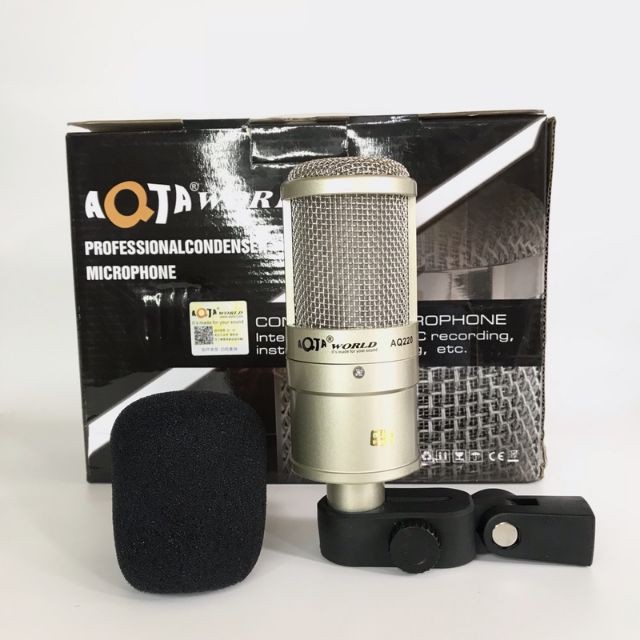 Micro Thu Âm AQTA AQ 220 - Micro Hát Karaoke - Livestream Cao Cấp Chính Hãng Bảo Hành 12 Tháng