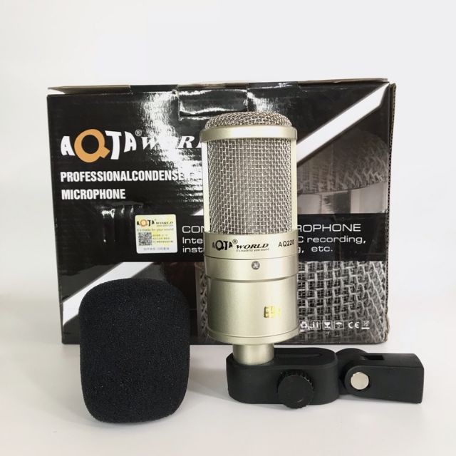 Micro livestream Karaoke AQ220 - Micro Thu Âm Hát Live, Stream game, Cao Cấp Chính Hãng AQTA