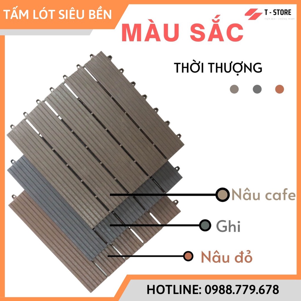 🎋XẢ KHO🎋Tấm nhựa lót sàn ban công -Vỉ Nhựa Lót Sàn Chống trơn trượt bể bơi, sân vườn, sân thượng Hàng VNXK( Kt 30*30*2cm