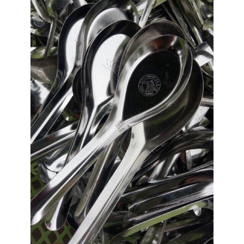 Thìa inox ăn phở,cơm cán dài không gỉ set