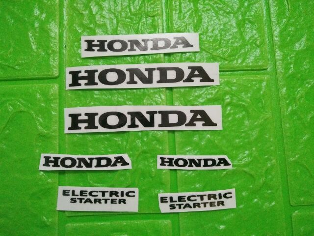 Bộ tem chữ honda Electric Starter màu đen