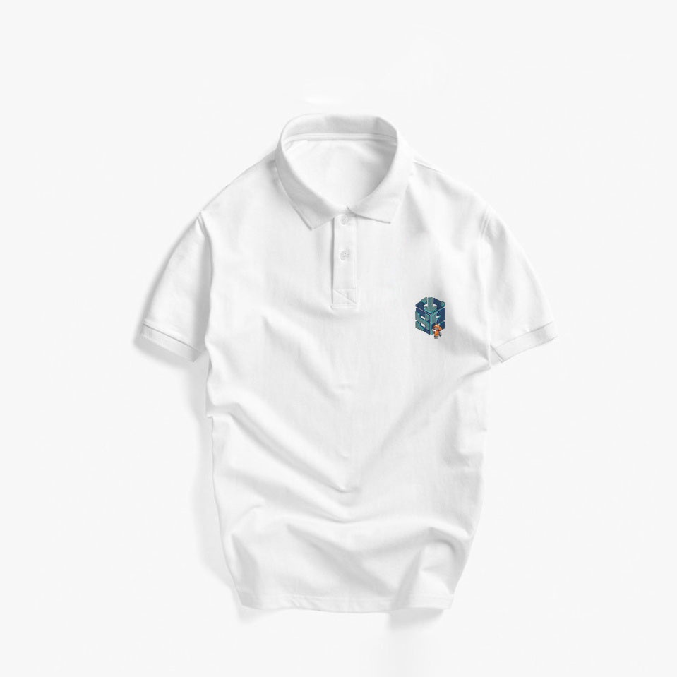 ÁO THUN POLO CẶP IN HÌNH SWE LOGO XANH CỔ TRỤ 2 MÀU TRẮNG ĐEN UNISEX NAM NỮ