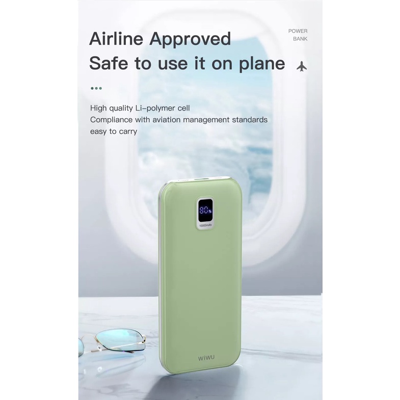 Pin dự phòng Wiwu Ultra-fast Charge JC-17 Dành Cho Điện Thoại, Ipad Sạc An Toàn Trên Máy Bay, Sạc Được Hai Thiết Bị