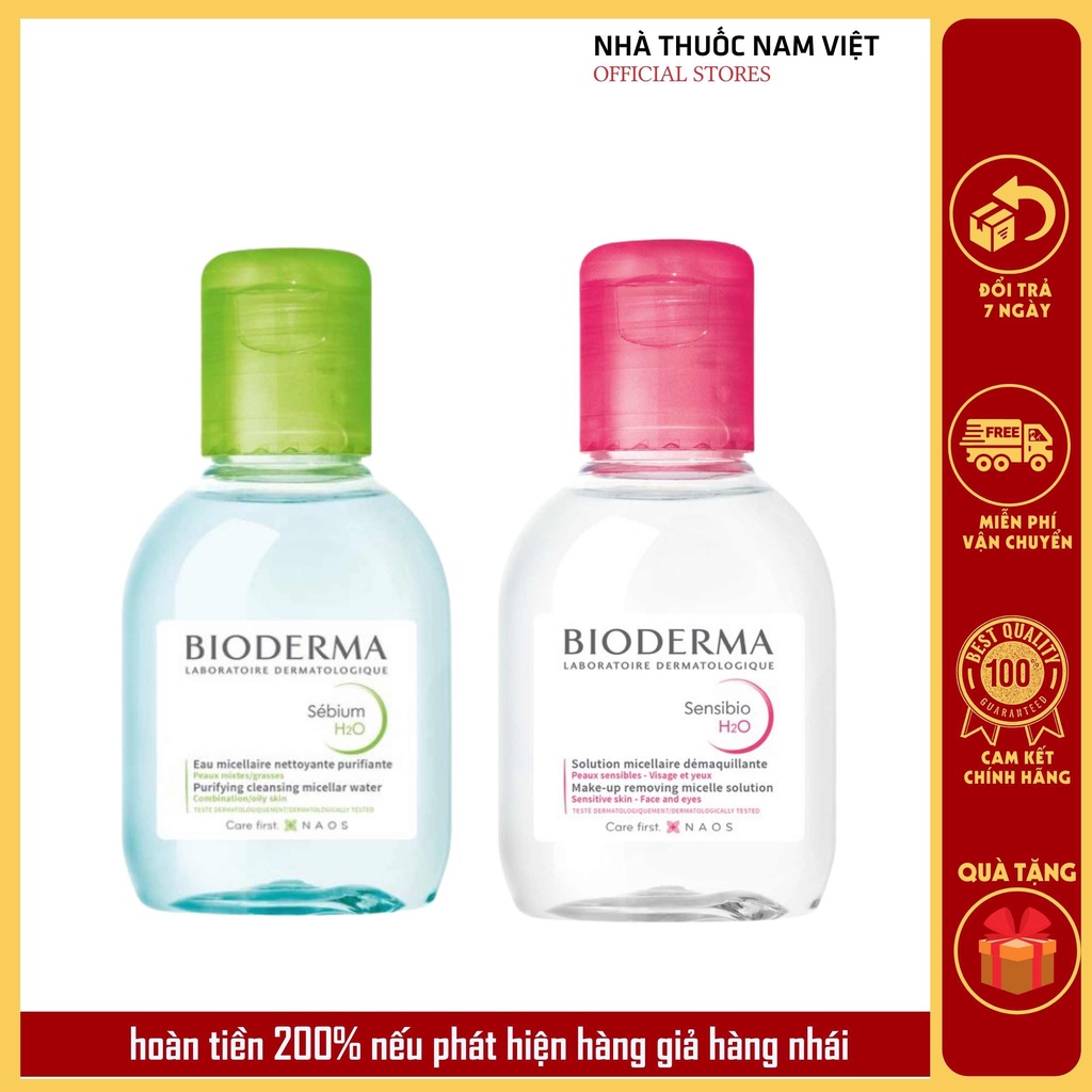 Nước tẩy trang Bioderma Sensibio H2O - 100ml (mini) công nghệ Micellar | BigBuy360 - bigbuy360.vn