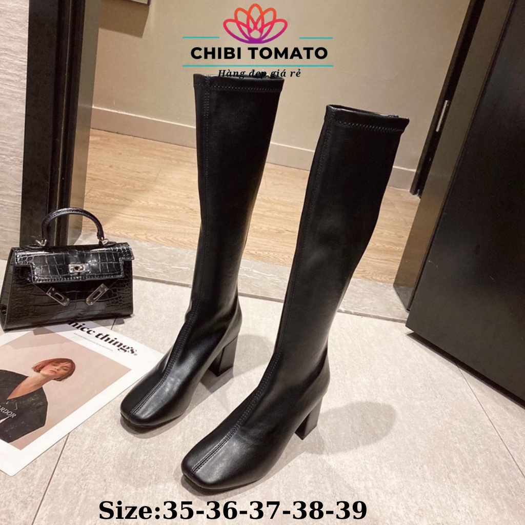 Giày boots nữ da mờ cao cấp phong cách thời thượng cao 5cm | BigBuy360 - bigbuy360.vn