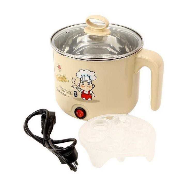 [ Siêu Rẻ ] Ca Lẩu Mini🍜 Ca Mì Điện Mini🍜 Ca Mì Đa Năng 🍜 Size 18cm Đun Nước Siêu Tốc 500w