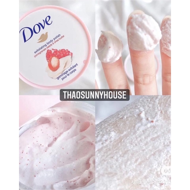 Tẩy da chết Dove bản Đức 225ml