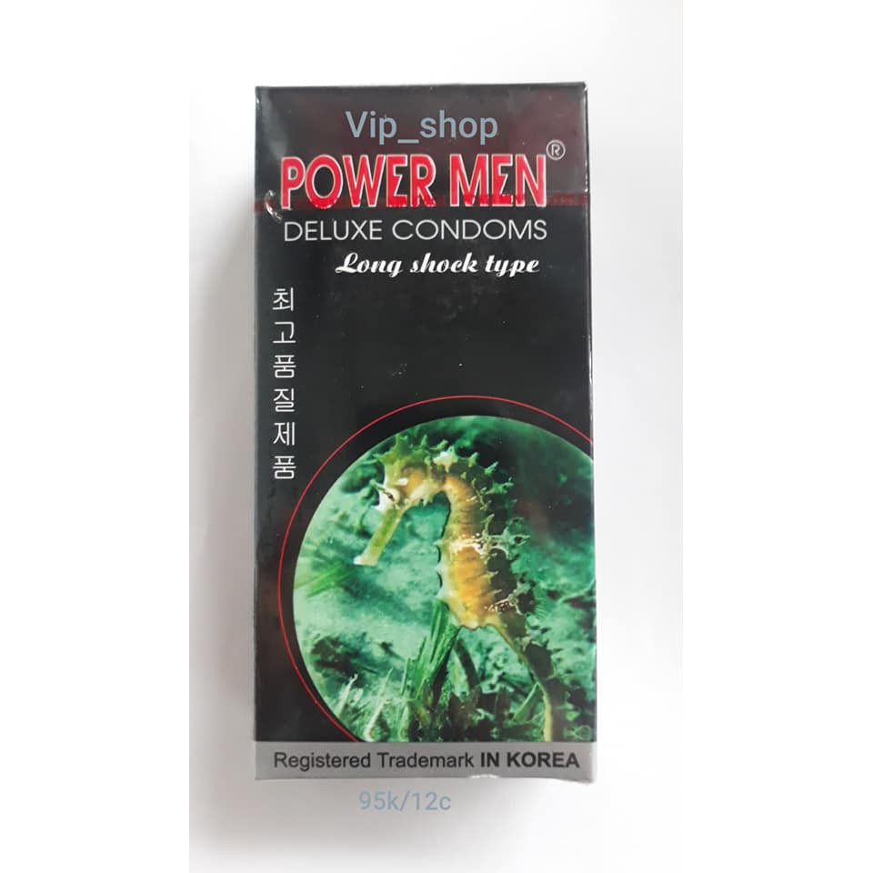 Bao cao su POWER MEN cá ngựa - gân, gai, kéo dài thời gian quan hệ