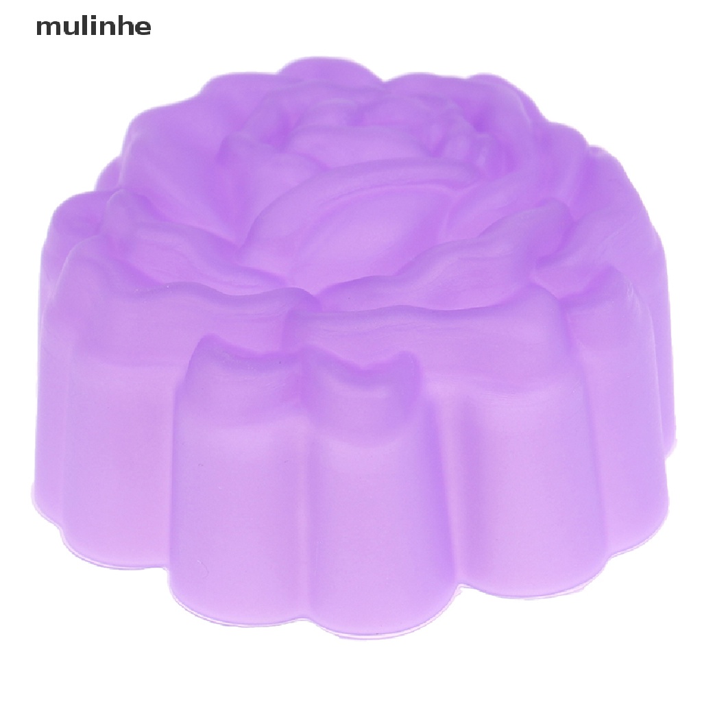 Set 12 Khuôn Silicon Làm Bánh Pudding Hình Hoa Hồng 5cm