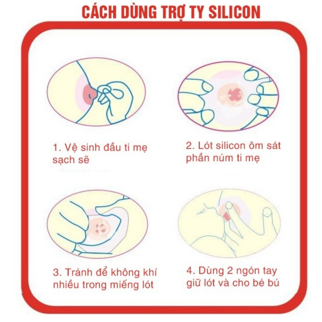 Hộp 2 trợ ti Silicon siêu mềm an toàn cho bé