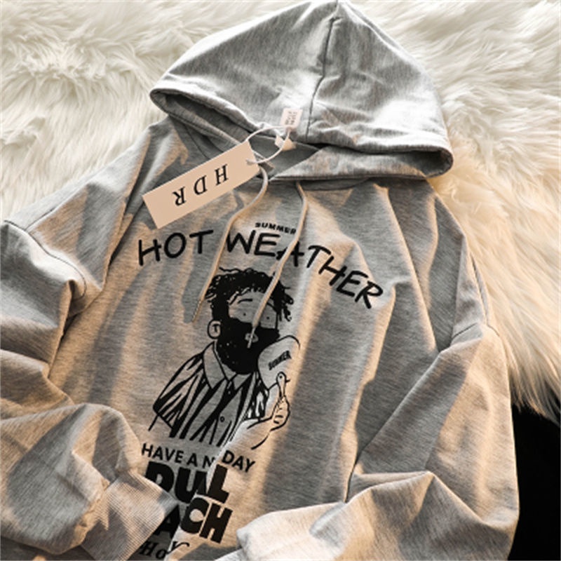 ❧Áo Hoodie Mỏng Nhẹ In Họa Tiết Nhân Vật Hoạt Hình Phong Cách retro Dành Cho Nam