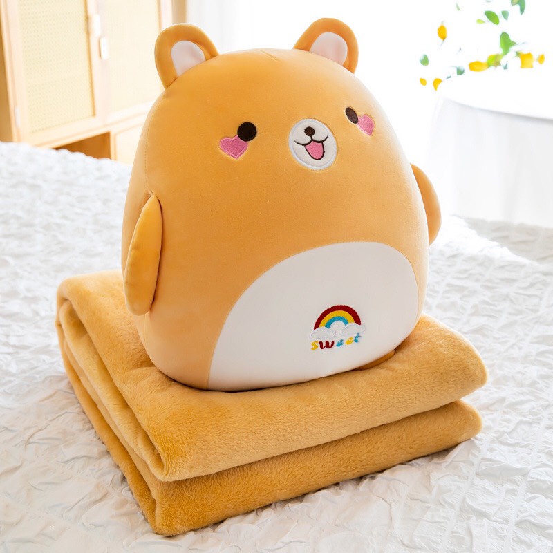 Sét Gấu Bông Có Mền 3in1 Gấu Con