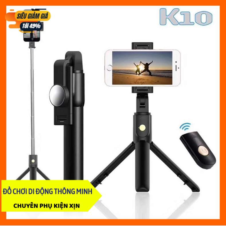 [HÀNG CHẤT] Gậy Selfie Chụp Hình Tự Sướng Tích Hợp Tripod Hỗ Trợ Bluetooth 3.0 Mefoto K10