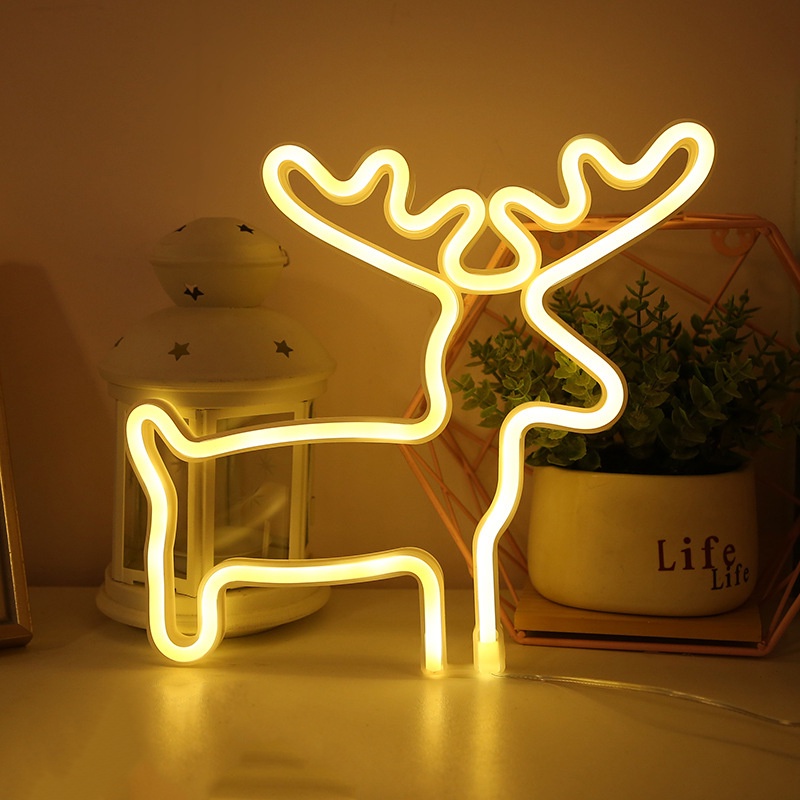 Đèn trang trí noel giáng sinh, đèn led neon trang trí phòng ngủ quán cafe phòng khách đa dạng phong cách