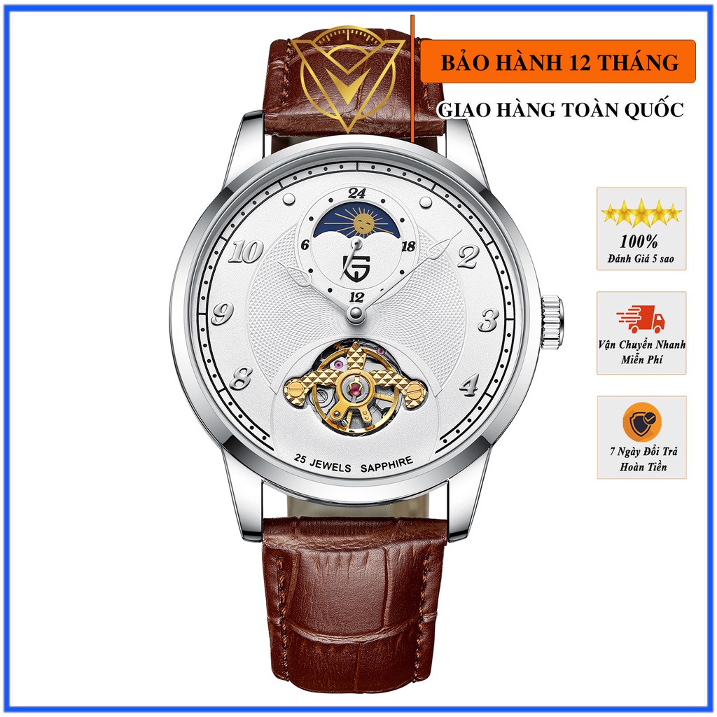 Đồng Hồ - Đồng Hồ Cơ Nam Pagini PA3399 Chính Hãng -Kiểu Dáng Đẳng Cấp, Mạnh Mẽ, Năng Động - Bảo hành 12 Tháng