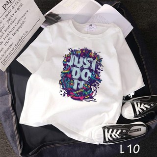 L10 áo thun teen nam nữ tay ngắn unisex nam nữ hình just do it