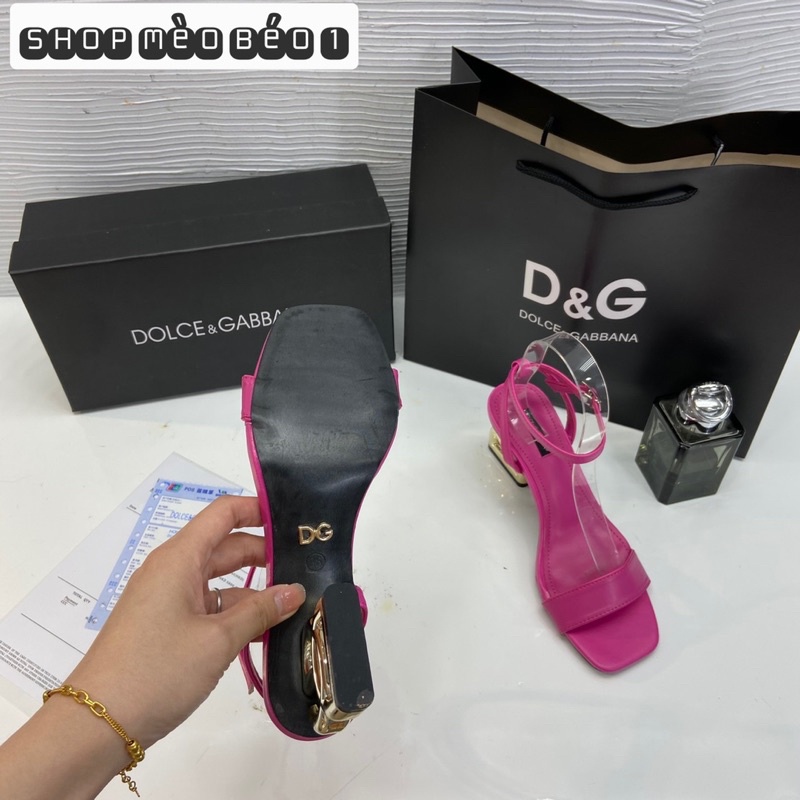Sandal DG dolce quai ngang gót cách điệu fullbox