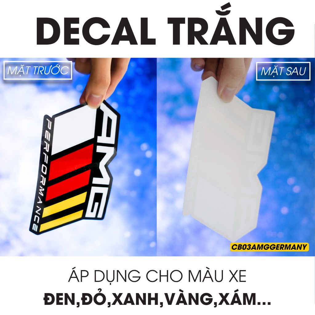 Tem Dán Đa Vị Trí Xe Máy Mẫu AMG Đức | 2CB03AMGGERMANY | Decal Dán Xe Máy, Xe Điện