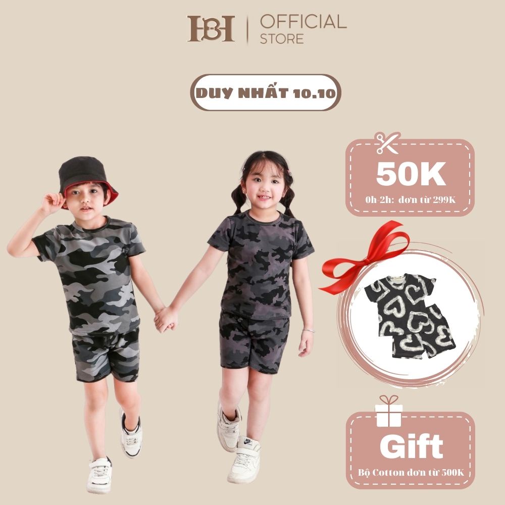 Quần Áo Bé Trai Hapiibabii Đồ Bộ Bé Gái Thun Cotton Họa Tiết Rằn Ri Cho Bé Trai Bé Gái Mặc Ở Nhà Mùa Hè (1-10 Tuổi)