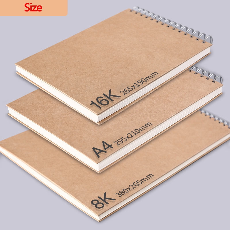 Sổ tay xoắn ốc bìa kraft viết nhật ký phác thảo 160 GSM