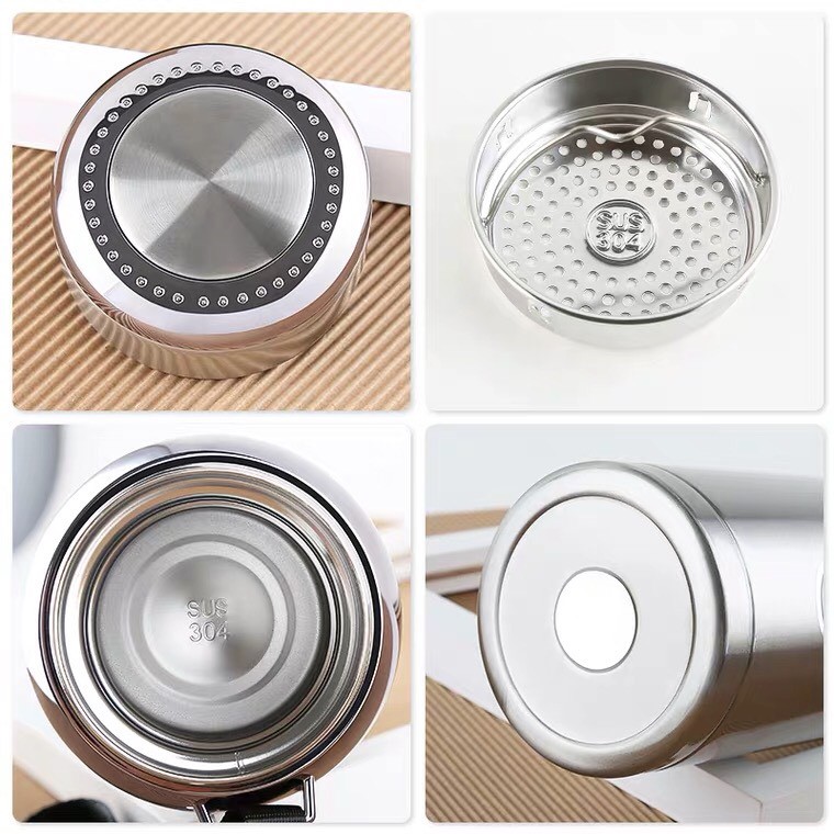 Bình giữ nhiệt INOX SUS 316 phong cách thể thao, nắp đính kim cương, Có Tấm Lọc, Giữ Nhiệt Lên Đến 24 Tiếng