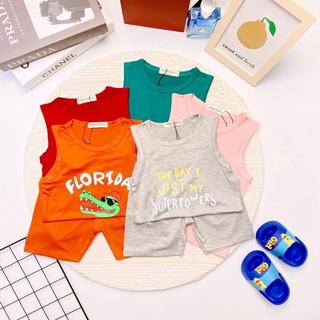 🌈Bộ ba lỗ MinKy Mom size 8-27kg cho bé ,in hình siêu dễ thương.