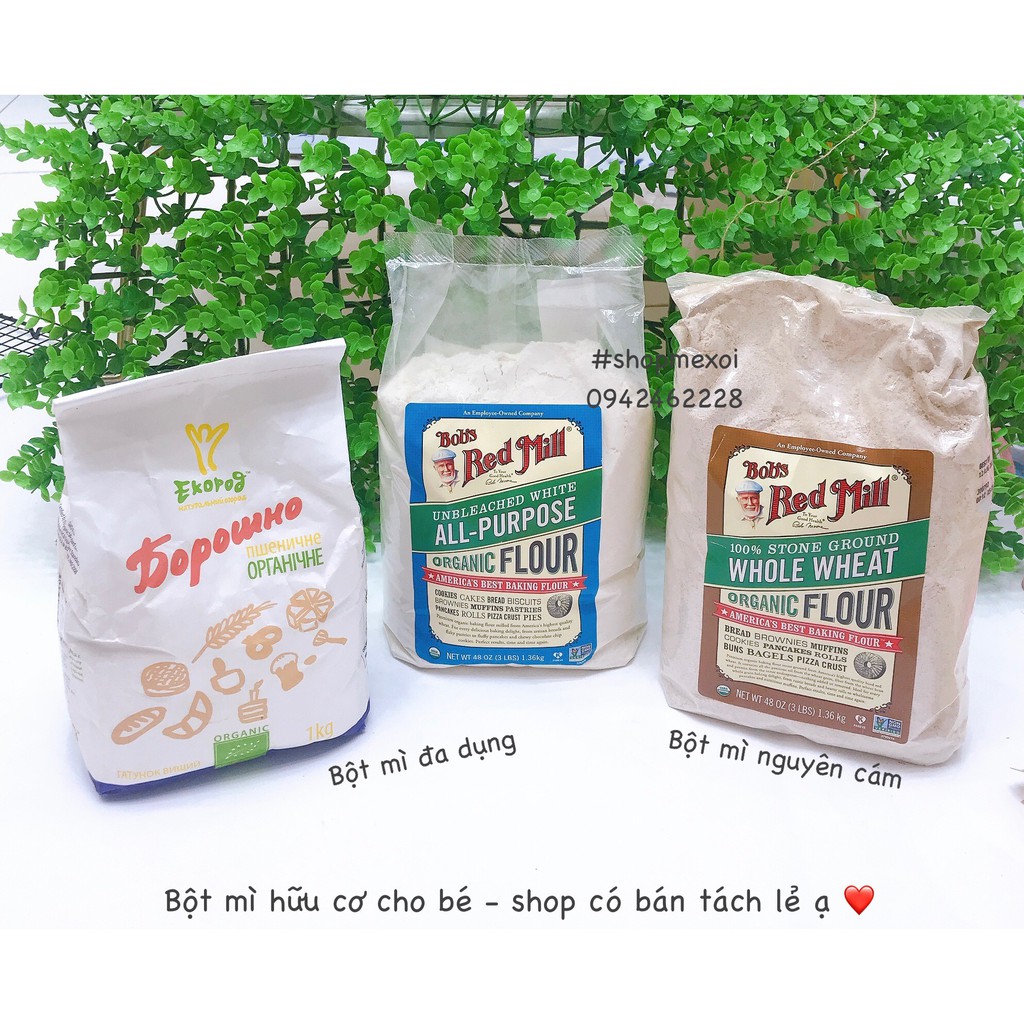 Tách lẻ 100g, 300g bột mì hữu cơ