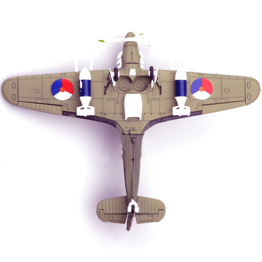 Mô hình quân sự Máy bay tiêm kích Hawker Hurricane không quân Hoàng gia Anh 1936, đồ chơi lắp ráp 4D tỷ lệ 1:48
