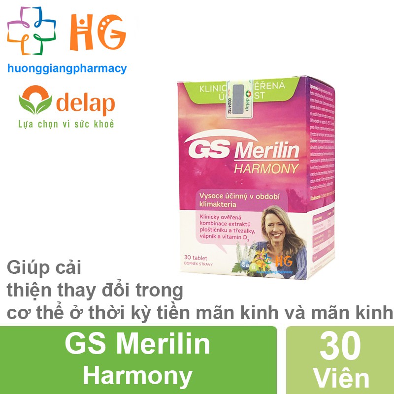 GS Merilin Harmony - Hỗ trợ phụ nữ thời kỳ tiền mãn kinh và mãn kinh có các dẫu hiệu bốc hỏa, nóng bừng, giảm ham muốn