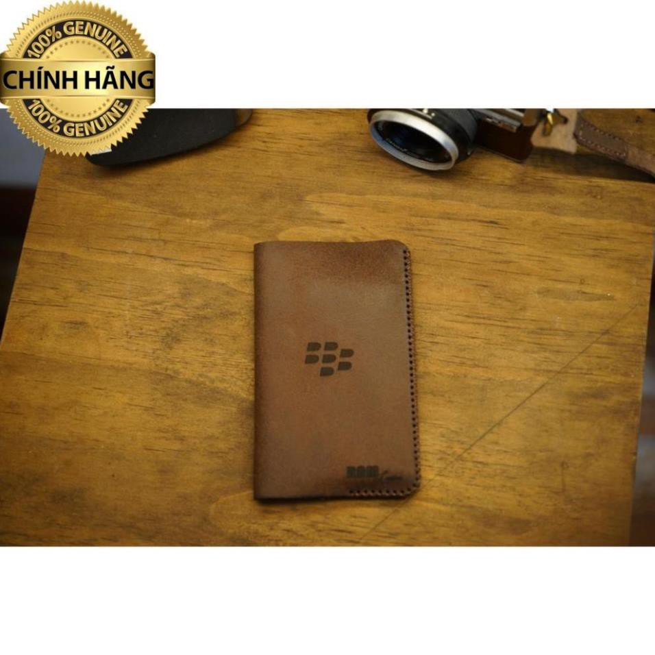 Bao da Blackberry Q20 da bò thật mài nhám cao cấp-chính hãng ram leather .