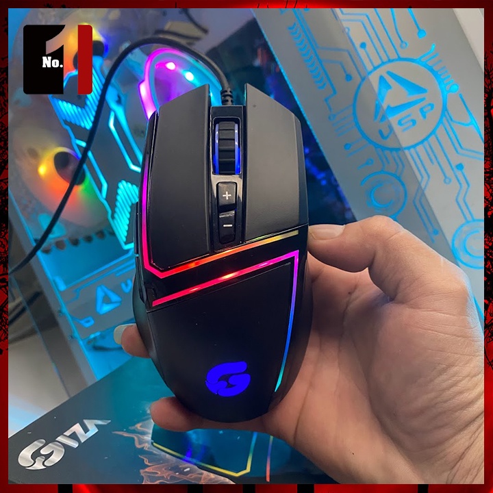 Chuột Gaming Máy Tính Chính Hãng GIZA R7 Led Rgb Chuột Vi Tính Laptop Pc Chơi Game Có Dây Giá Rẻ