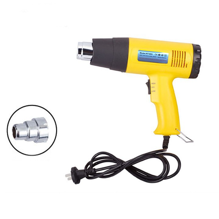 Máy khò hơi nóng 1800W  + Máy khò màng co dùng trong gói quà, gói mĩ phẩm, làm điện nước,..